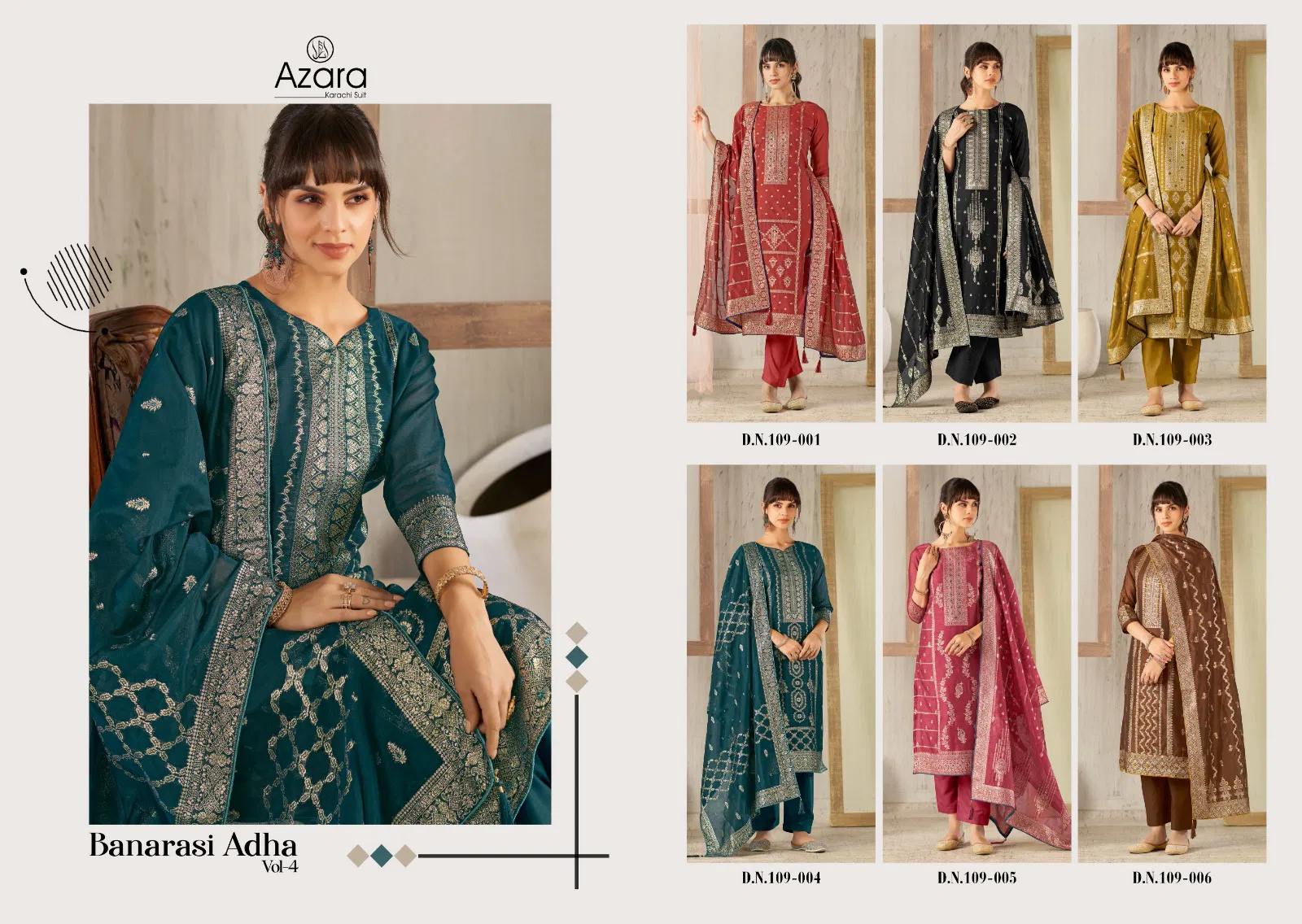 Banarashi Adah Vol 4 By Radhika Azara Cotton Dress Material Wholesale Online